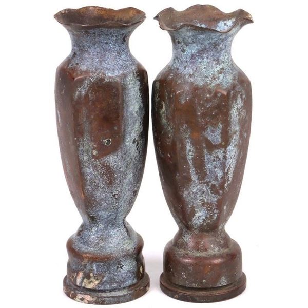 WW2 US NAVEL 40MM MK 2 SHELL TRENCH ART VASES (2)