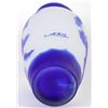 Image 4 : E. GALLE COBALT & WHITE 11.5" SIGNED HIBISCUS VASE