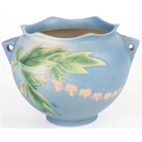 ROSEVILLE POTTERY BLUE BLEEDING HEART JARDINIERE