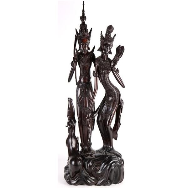 3.7 FEET TALL MAS BALI STATUE IRONWOOD HAND CARVED