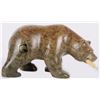Image 1 : ALASKAN SOAPSTONE CARVING BEAR WITH FISH WALKING