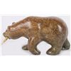 Image 2 : ALASKAN SOAPSTONE CARVING BEAR WITH FISH WALKING