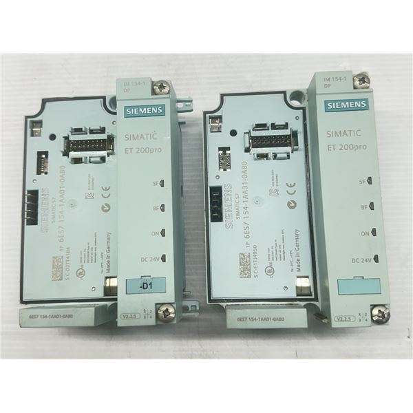 (2) Siemens #6ES7 154-1AA01-0AB0 Simatic S7 Modules