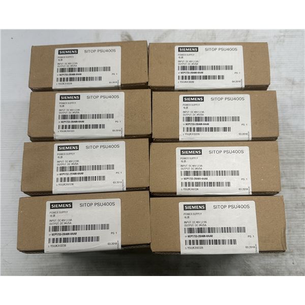 Lot of (8) Siemens #6EP1733-2BA00-0AA0 SITOP PSU400S Power Supplies