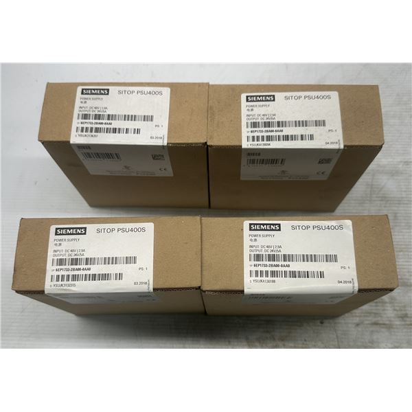 (4) Siemens #6EP1733-2BA00-0AA0 SITOP PSU400S Power Supplies