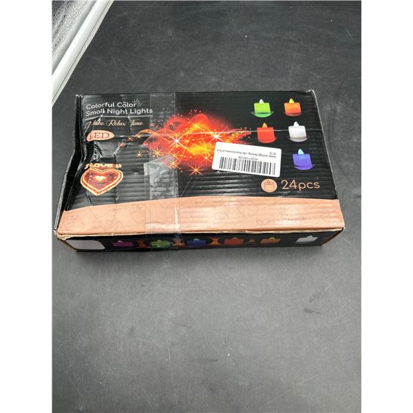 24-Piece LED Small Night Light Set with Flickering Effect