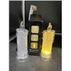 Image 1 : LED Candle Lamp Set with Glitter Effect and Light-Up Function