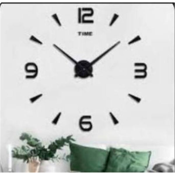 Large DIY Wall Clock Kit, 3D Frameless Wall ClockÂ