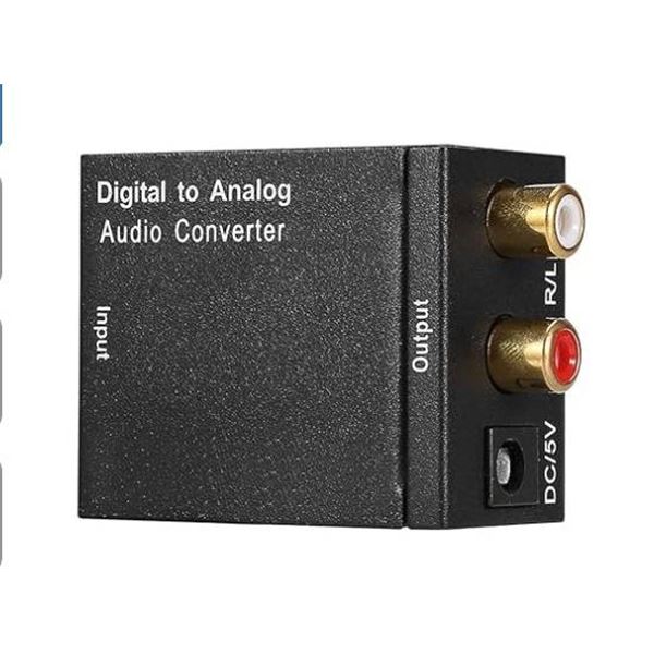MusouDigital to Analog Converter Adapter Digital Optical Coaxial Toslink to Analog Audio with Optica