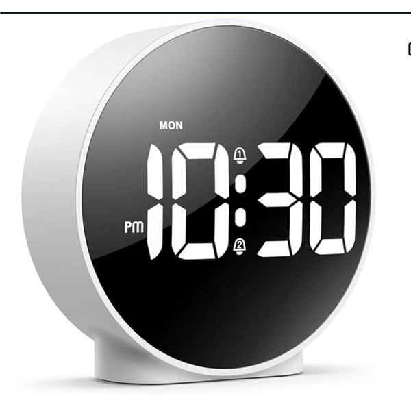 KeeKit Digital Alarm Clock, High Definition LED Desktop Clock, Alarm Clock with DC Port for Charging