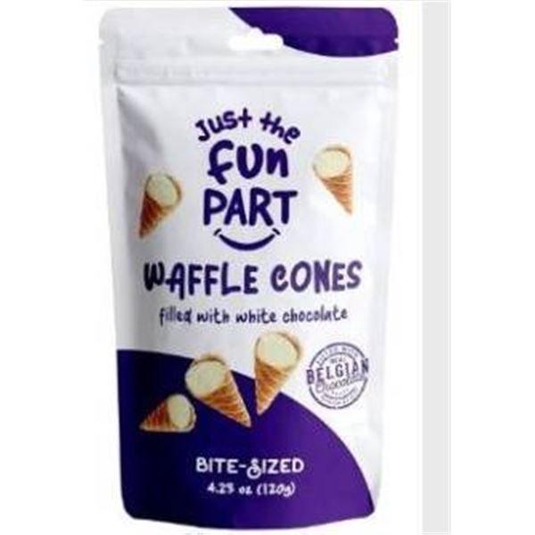 Just The Fun Part, Bite-Size Crispy Mini Waffle Cones, Filled With Premium Belgian White Chocolate 6
