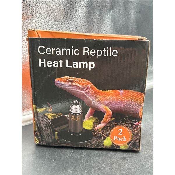 Ceramic Reptile Heat Lamp 2-Pack with High-Purity Ceramics and E27 Base