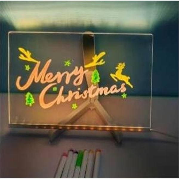 LED Note Board with Colors 11.8 x 7.9 Inch Light-Up Message Board