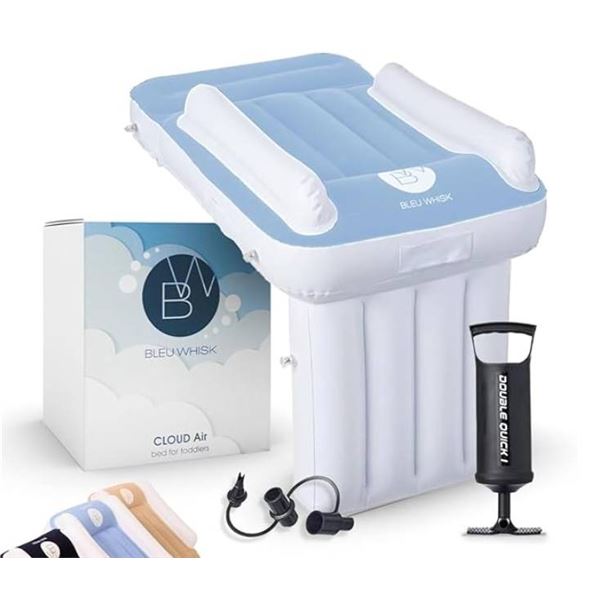 Bleu Whisk Cloud Air Inflatable Toddler Bed â€“ Bright Blue
