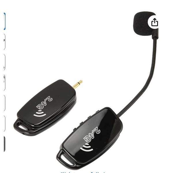 Wire Less Erhu Microphone, 2.4G Wire Less Anti Interference Noise Reduction Violin Microphone Pickup