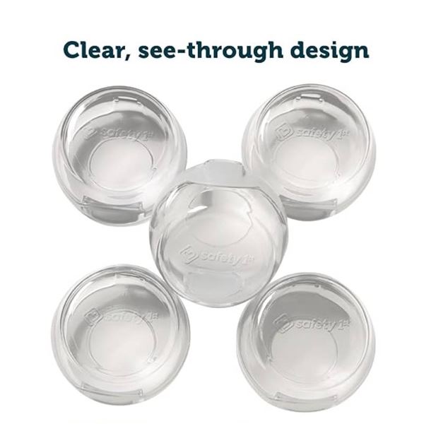 Safety 1st Clear View Stove Knob Covers, 5 Pack, Compatible with Gas and Electric Stoves
