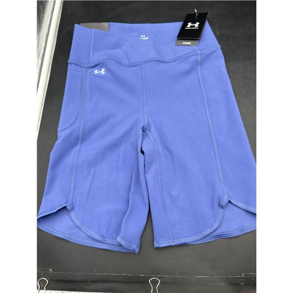 Under Armour Womenâ€™s High-Rise Blue Shorts, Size M