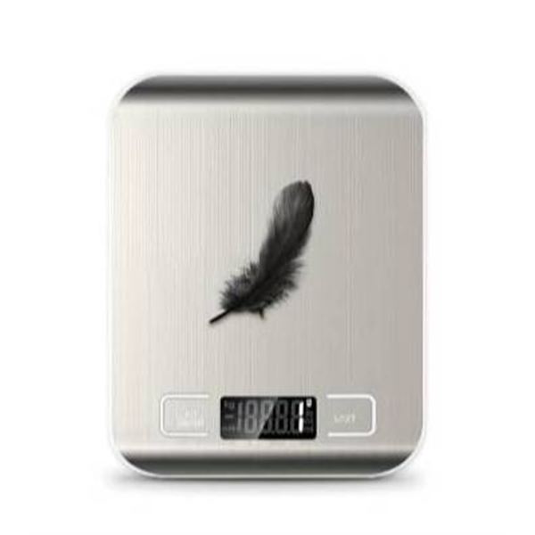 Stainless Steel Digital Food Scale with LCD Display and Multiple Measurement Units