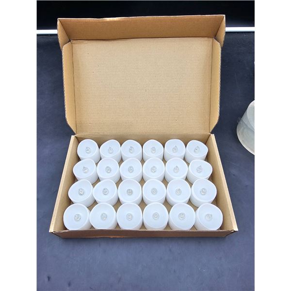 24 White Plastic Dispensers with Branding â€˜5 Starsâ€™