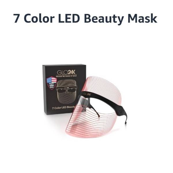 GLO24K 7 Color LED Beauty Mask with Multi-Wavelength Technology