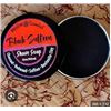Image 1 : Black Saffron 2oz/60ml Charcoal Shave Soap â€“ Redwood, Saffron, Brazilian Clay