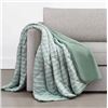 Image 1 : London Fog Supply Company Green Striped Cooling Throw â€“Â 60â€x 70â[x=#