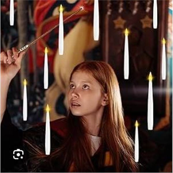 Plastic LED Taper Candles, Model CZ18-15152-1806, 12 Pieces