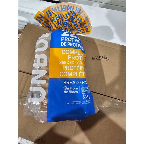 Unbun Protein Bread, Seeded, 6 x 535g