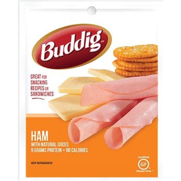 Buddig Ham Sliced Cooked Chopped Pressed 12x55g Packs