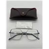 Image 1 : Etnia Barcelona Olivine Square Metal Frame Eyeglasses with Case and Cleaning Cloth