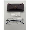 Image 2 : Etnia Barcelona Olivine Square Metal Frame Eyeglasses with Case and Cleaning Cloth