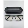 Image 1 : Rectangular Green and Black Glasses with Protective Case