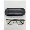 Image 2 : Rectangular Green and Black Glasses with Protective Case