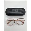 Image 1 : Beyond Vision Eyeglasses with Case â€“ Rectangular Metal Frame