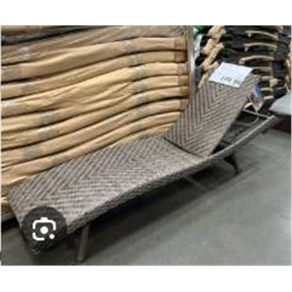 Outdoor Wicker-Style Reclining Chaise Lounge Chair â€“ Not Minor Damage to Leg Wea
