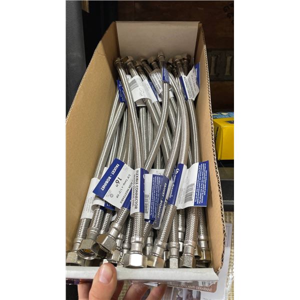 16-Inch Stainless Steel Flexible Faucet Connector, 3/8 In Comp X 1/2 In Pipe, Lot of 11