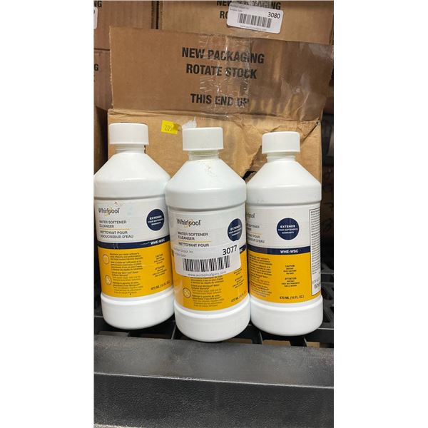 Lot of 3 Whirlpool Water Softener Cleanser â€“ 470 mL Bottles