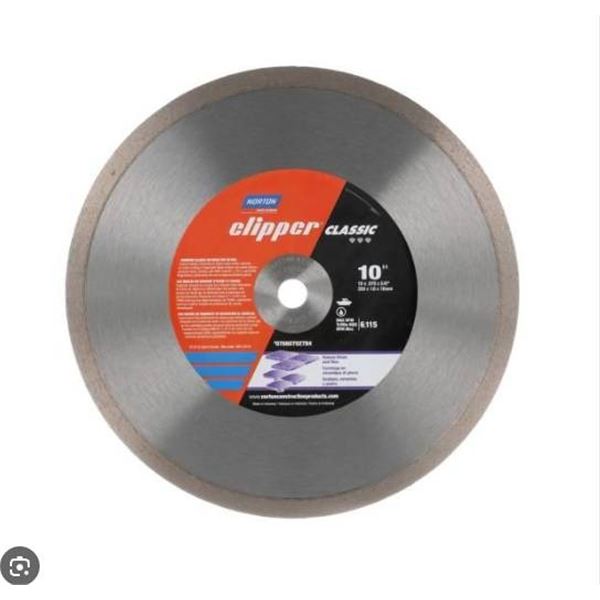 Lot of 2 Norton Clipper Classic 10-Inch Diamond Blades