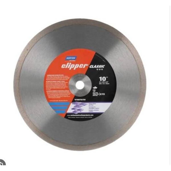 Lot of 2 Norton Clipper Classic 10-Inch Diamond Blades