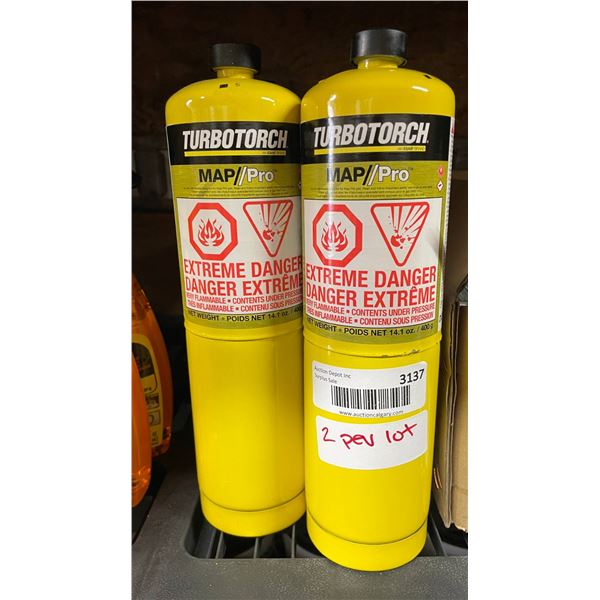 Lot of 2 Turbotorch MAP/Pro Cylinders Set