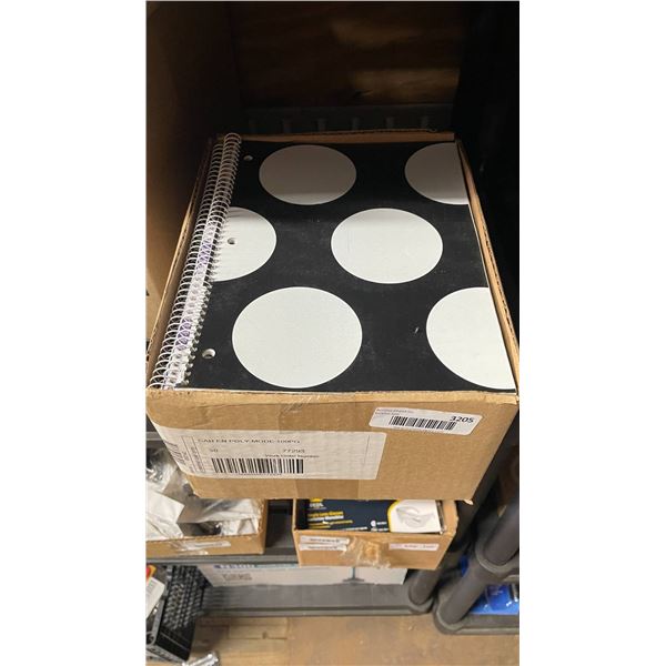 Lot of 30 Wire-Bound Spiral Notebook with Black and White Cover Design