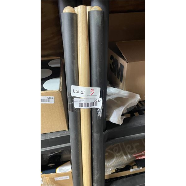 5 Wooden Replacement Shovel Handles with rubber cushion