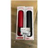 Image 1 : 2 Electric Pepper Mills â€“ Red and Black Color Variants