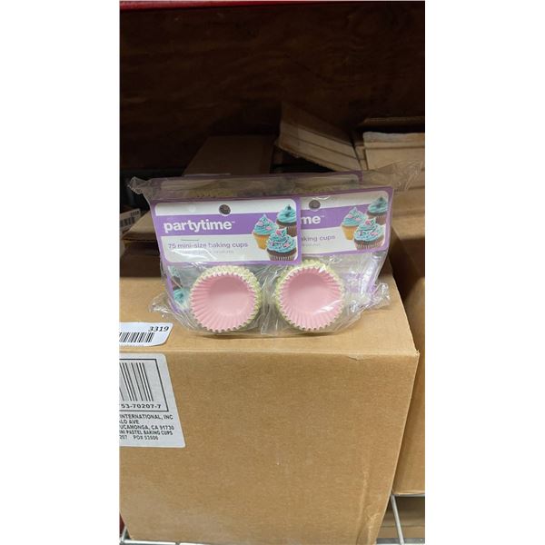 72 Partytime Baking Cups, Pink and Gold, Total Quantity 12 Packs