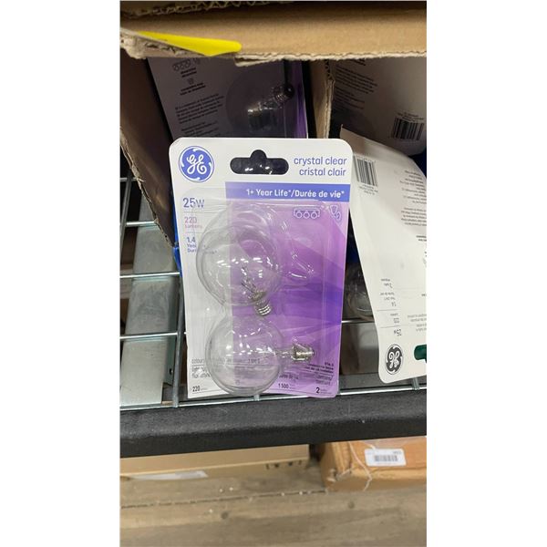 GE 25W Crystal Clear Light Bulbs, 1-Year Life (2 Bulbs)