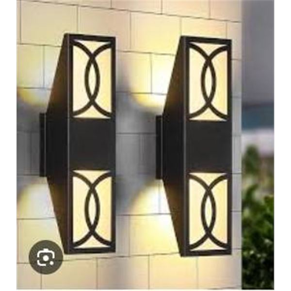 LED Outdoor Wall Light, Model WT1048, Two-Piece Set