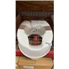 Image 1 : White Raised Toilet Seat With Support Hardware Included