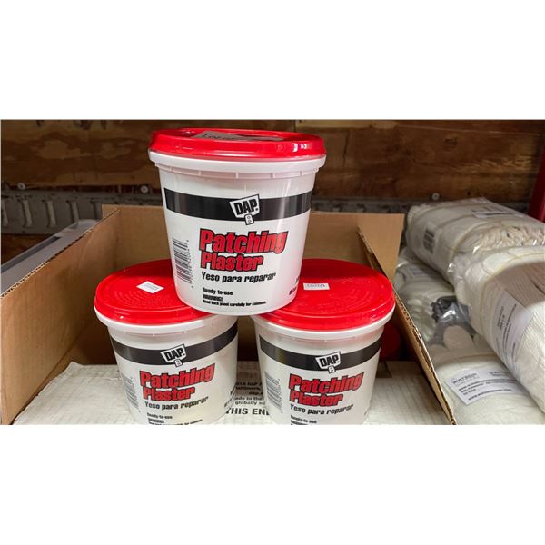 Lot of 3 DAP Patching Plaster Buckets 32 oz Each