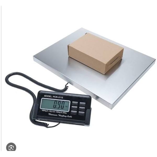 NORJIN 660LB Digital Shipping and Postal Scale, Heavy Duty Stainless Steel Platform Electronic Scale