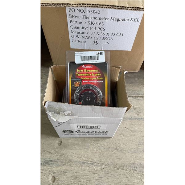 Case of 12 Imperial Magnetic Stove Thermometer